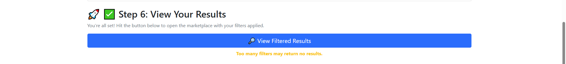 Click the View Filtered Results button to see Amazon deals